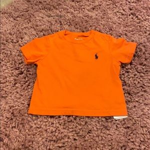 Orange polo shirt
